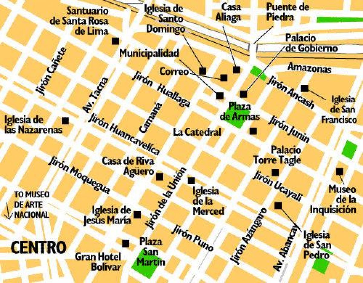 Peta bandar Lima, peru